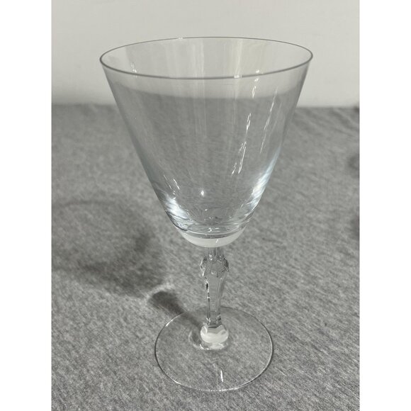 Vintage Fostoria Crystal Wine Glasses Goblets Set of 6 Faceted Stem Clear USA - Picture 4 of 12